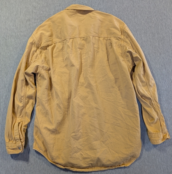 Levi's Denim Pearl Snap Shirt Men's Large Gold Vintage - Picture 8 of 9